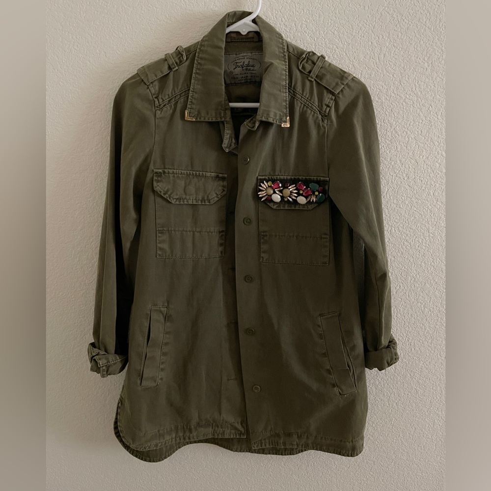 Zara Trafaluc green army jacket